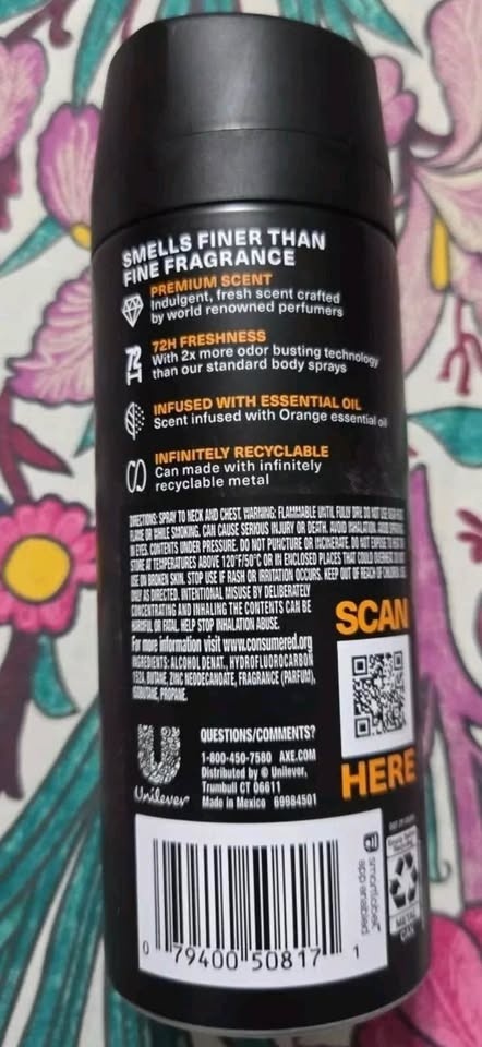 Axe Body Spray Black Vanilla 4 oz - photo 2
