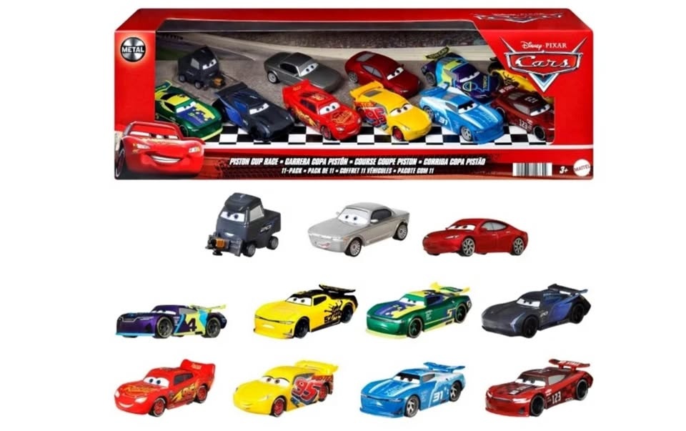 Disney Pixar Cars 11 Piece Piston Cup Diecast Set