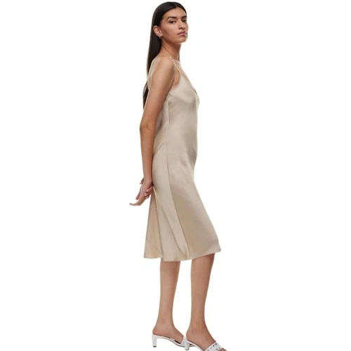 Wilfred Only Slip Satin Midi Dress Humus Beige Small - photo 2