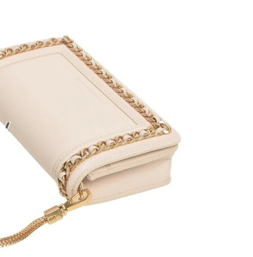 Charles & Keith Cream Gold Crossbody Bag Mini Clutch - photo 2