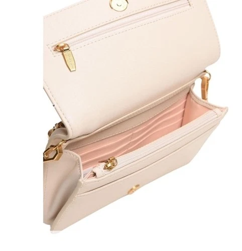 Charles & Keith Cream Gold Crossbody Bag Mini Clutch - photo 3