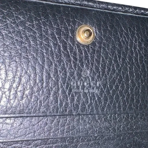 GUCCI GG Marmont Black Pebbled Leather Case Small Wallet - photo 4