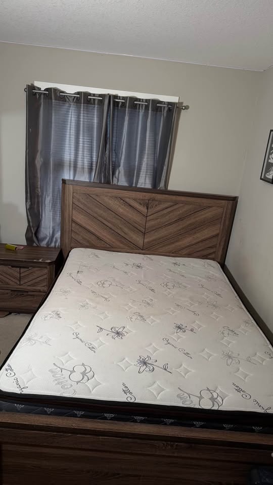 Queen Bedframe and Bedside Table - photo 4