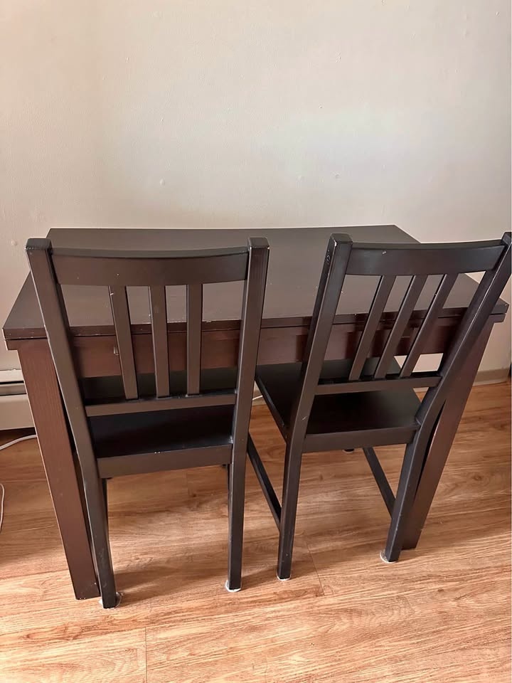 IKEA Extendable Dining Table & 2 Chairs Set