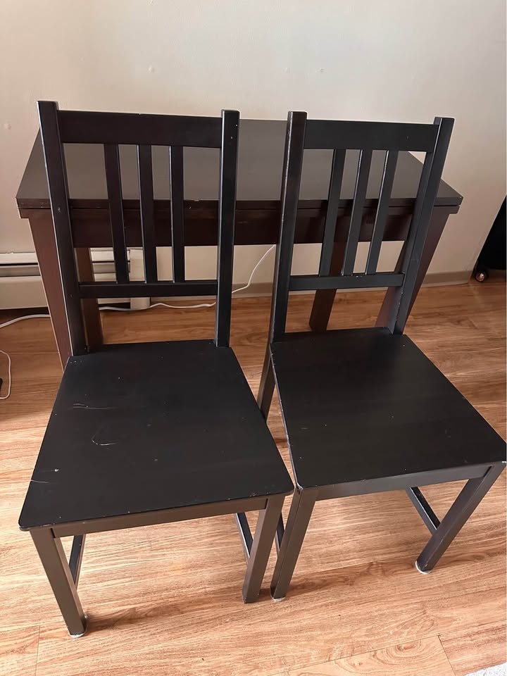 IKEA Extendable Dining Table & 2 Chairs Set - photo 2
