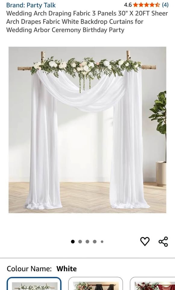 White Table Runner / Curtains