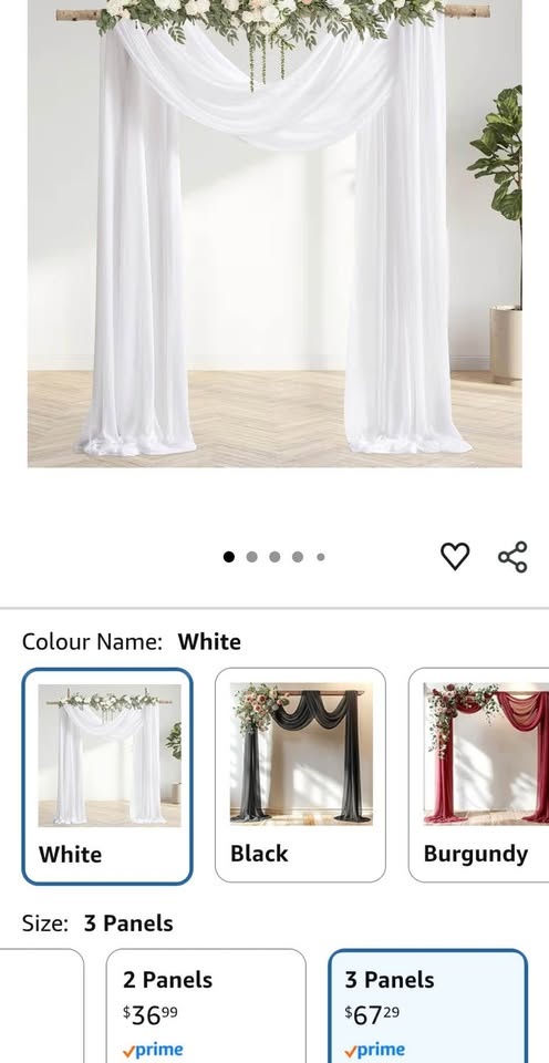 White Table Runner / Curtains - photo 2