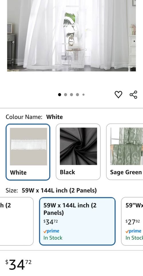 White Table Runner / Curtains - photo 4