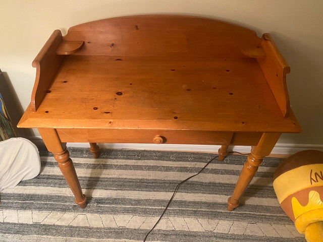 Pine writing desk - photo 2