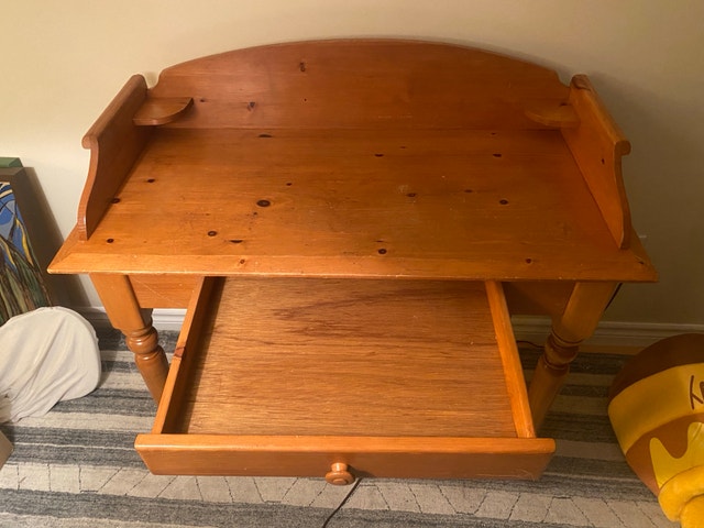 Pine writing desk - photo 3