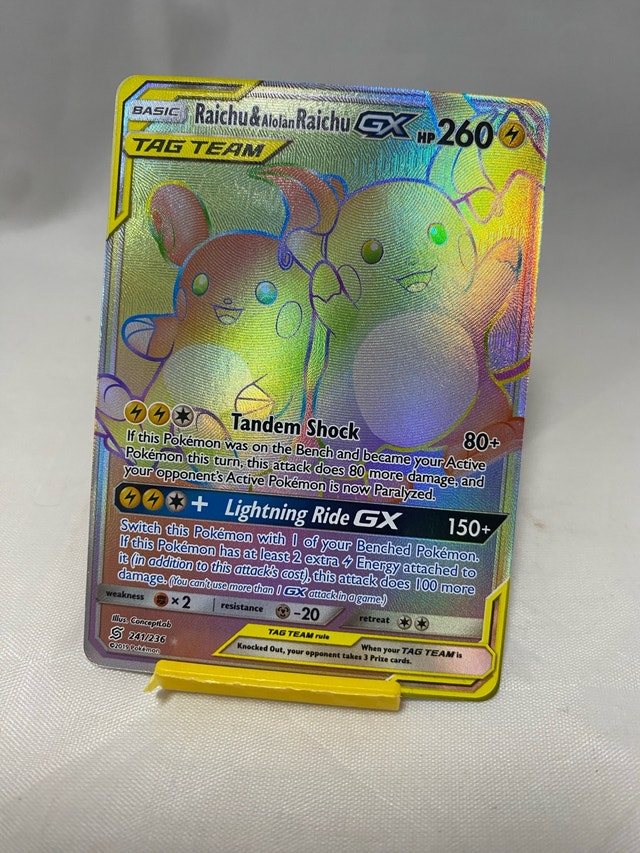 Raichu & Alolan Raichu GX (Secret) 241/236 Sm-Unified Minds Holo