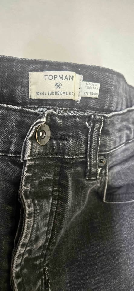 Mens Topman Stretch Black Skinny Jeans