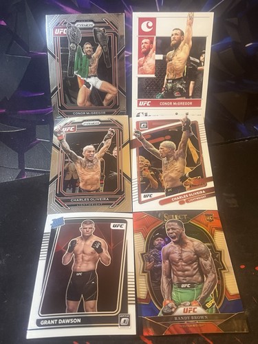 Conor McGregor 2023 Panini Prizm UFC #125 & Charles Oliveira Com