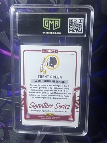 Gem Mint 10 - 2024 Donruss Optic Trent Green Signature Series Au - photo 2