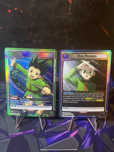 Gon Freecss HTR-1-078 SR Holo & HTR-1-001 Rare Combo - Union Are - photo 4