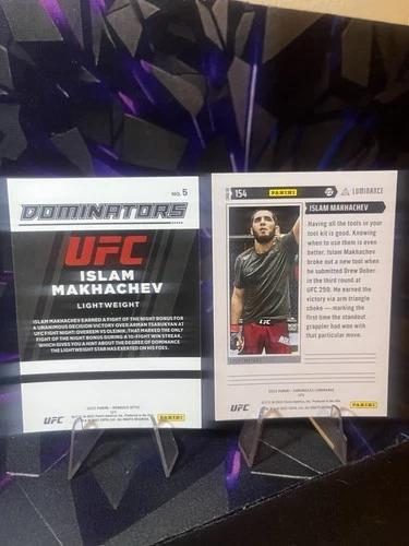 Islam Makhachev UFC Card Lot - Luminance Insert & Dominators - photo 5