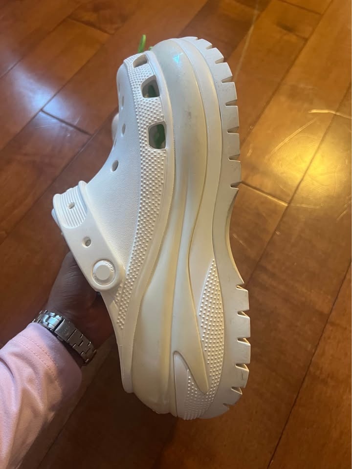 Crocs Classic Mega Crush Clogs White M7 W9 Platform - photo 3