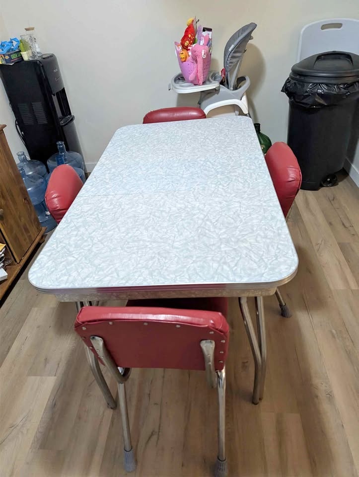 Antique Dining Room Table with 4 Chairs