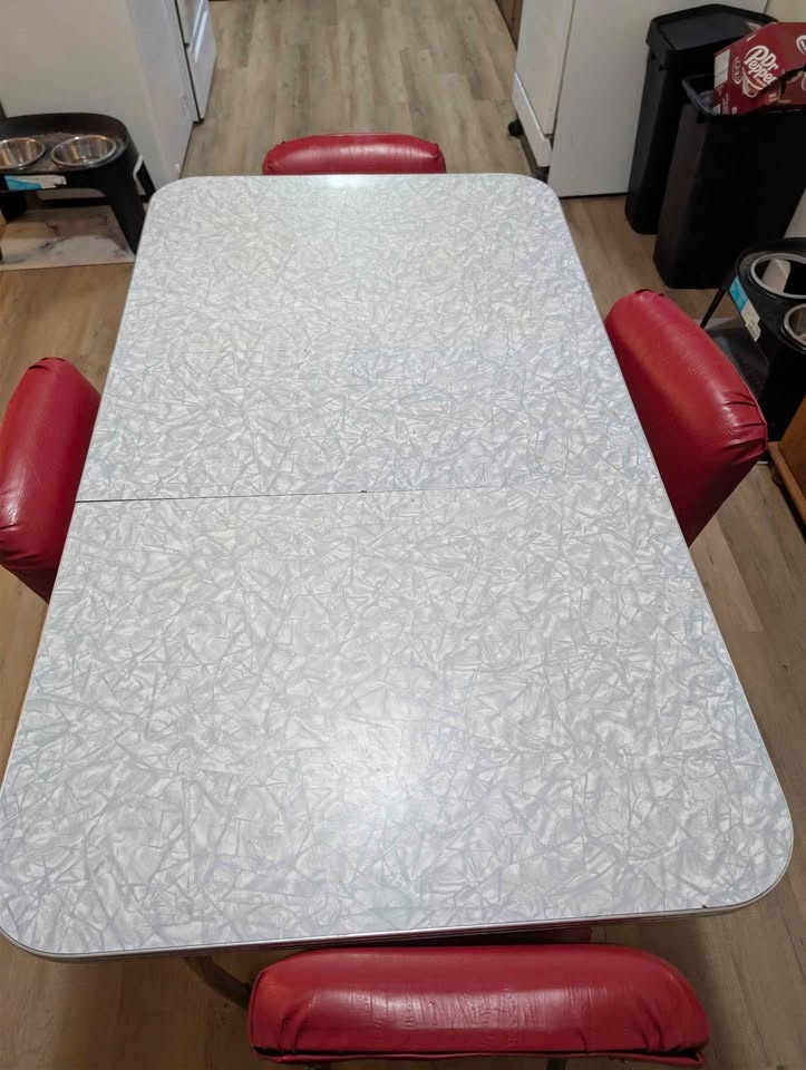 Antique Dining Room Table with 4 Chairs - photo 3