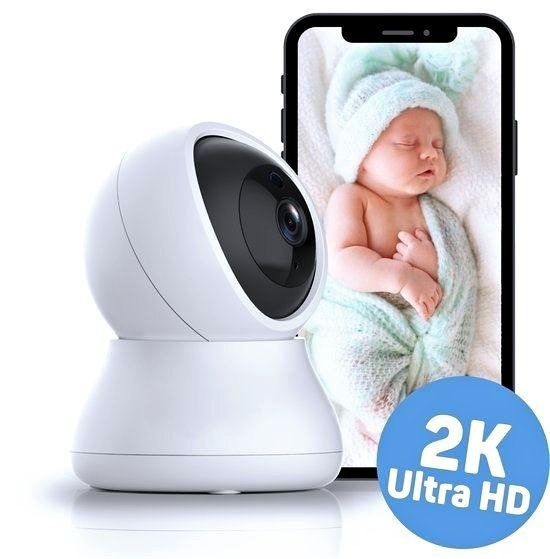 Baby Monitor Camera – 2K 360° WiFi | Night Vision | 2-Way Audio