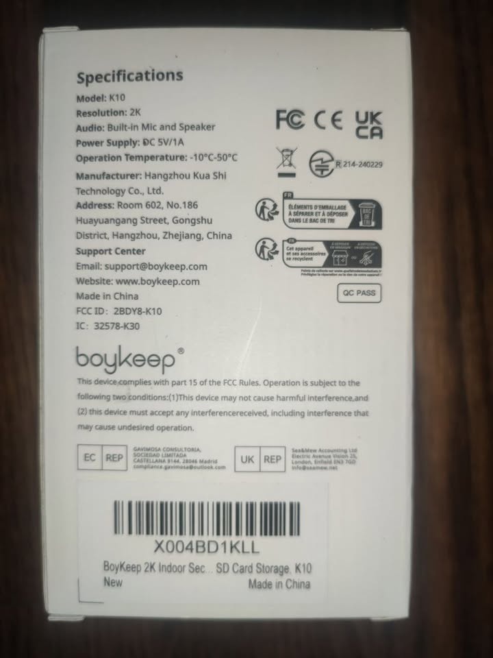 Boykeep 2K Indoor Security Camera K10 - photo 4