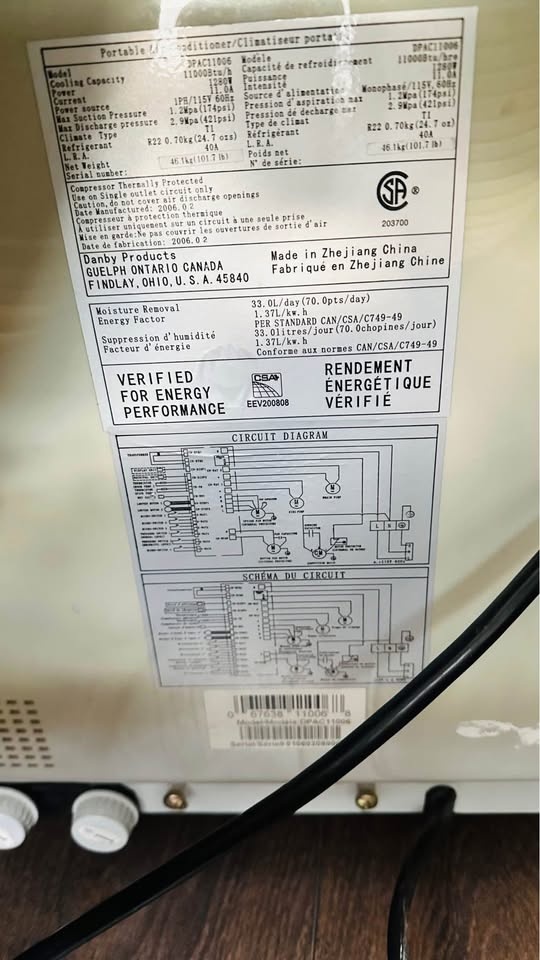 Danby Portable Air Conditioner, Fan & Dehumidifier - photo 2