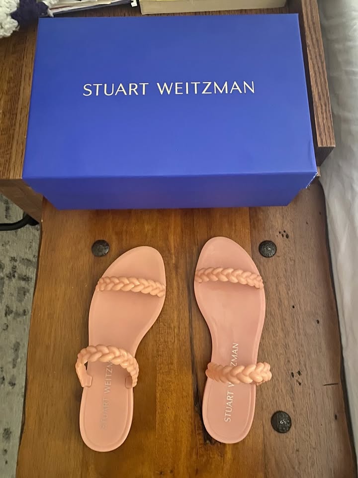STUART WEITZMAN Braida Sawyer Braided Jelly Flats Sandals 7B Bra