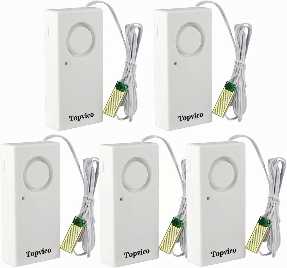 Topvico Water Leak Detector 4 Pack - 120dB Siren