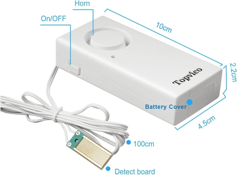 Topvico Water Leak Detector 4 Pack - 120dB Siren - photo 4