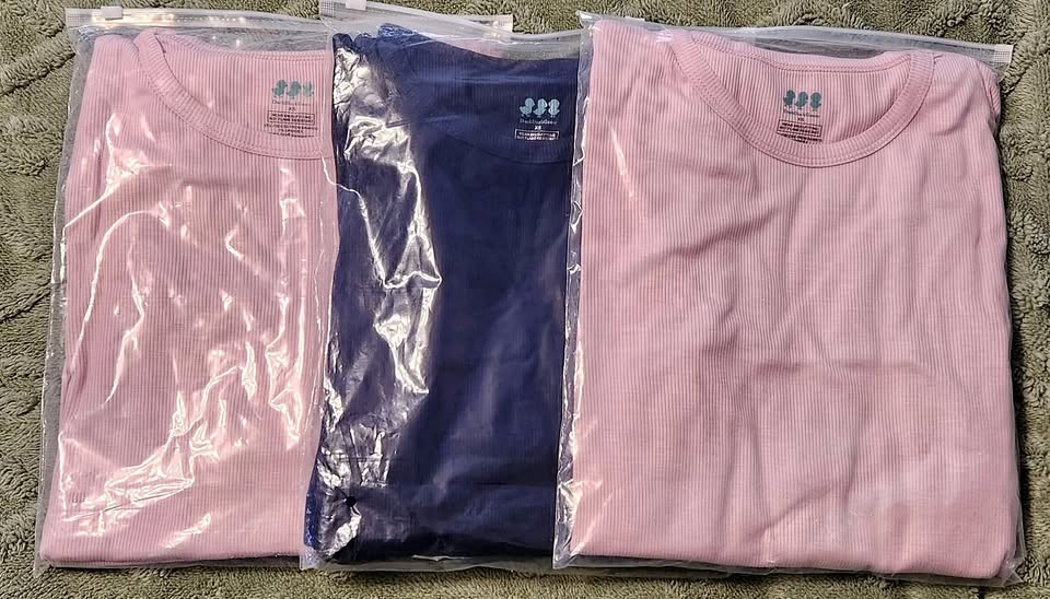 Womens Ribbed Cuffed Pajama Sets - Size XS