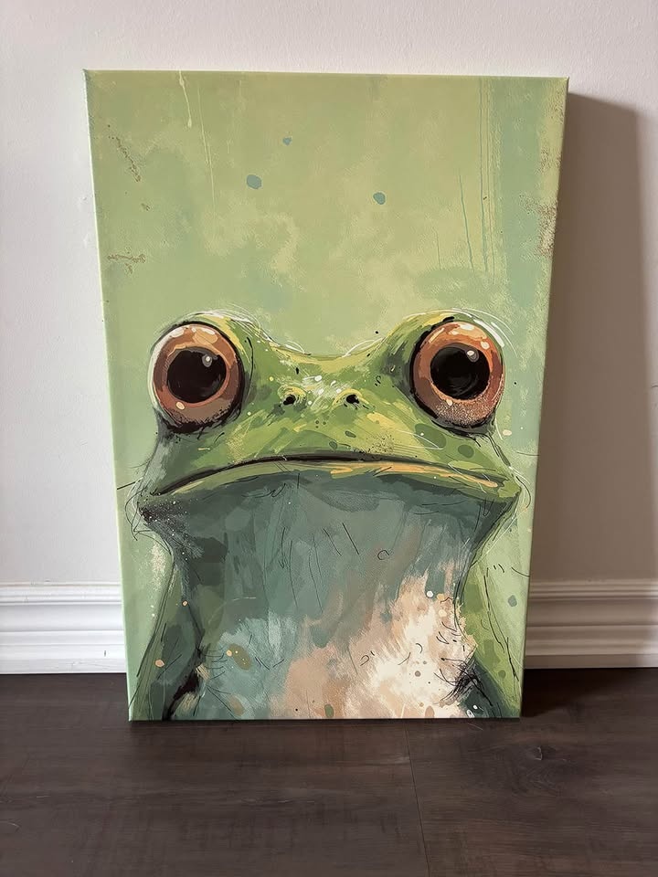 Awesome Green Frog Canvas - Ready To Hang Wall Art - photo 5