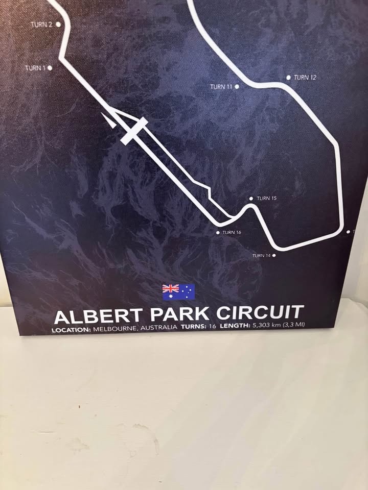 Albert Park Circuit Canvas Wall Art Ready to Hang - photo 3