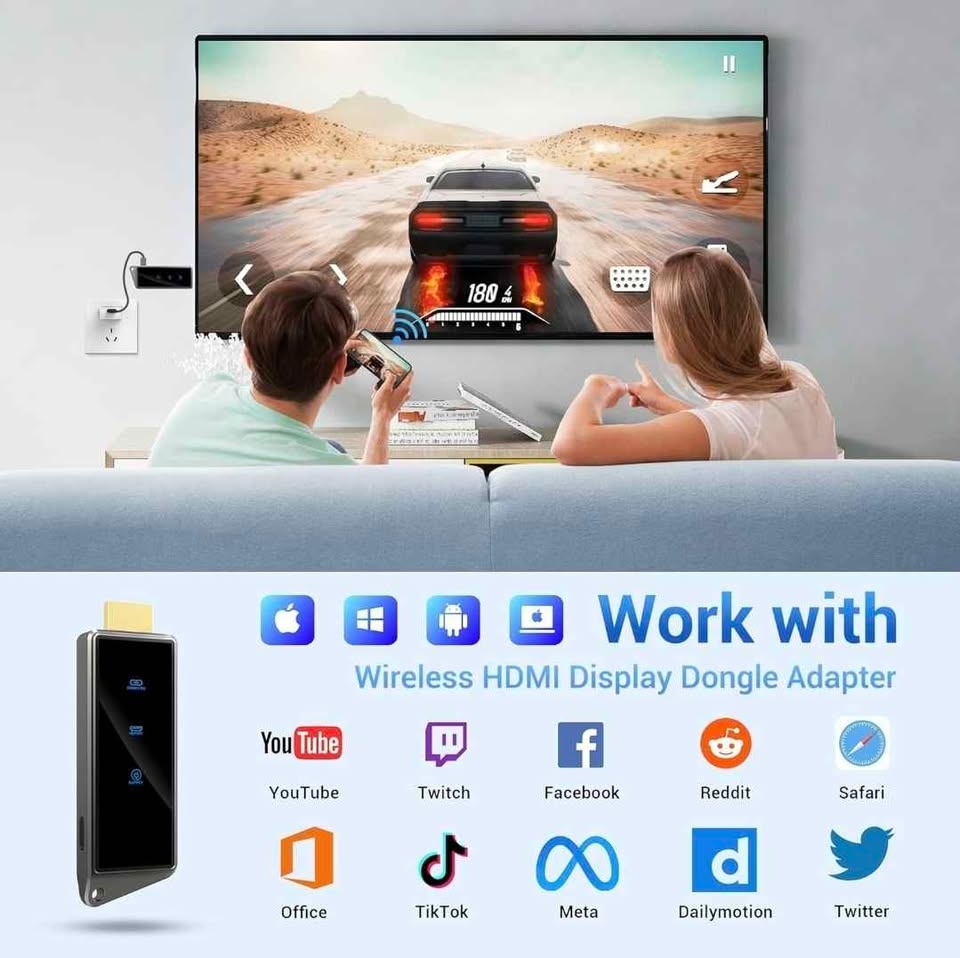 SEALED Wireless HDMI Display Dongle Adapter 1080p Portable Airpl - photo 3