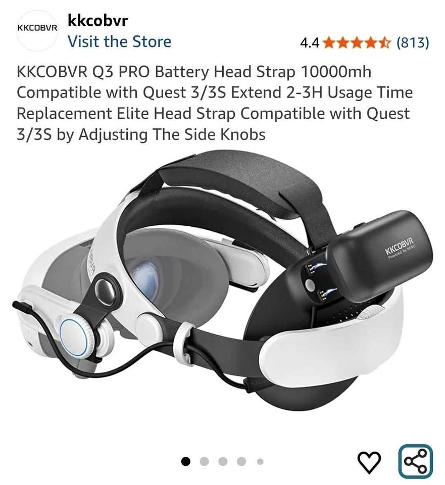 KKCOBVR Q3 PRO Battery Head Strap for Quest 3/3S 10000mAh