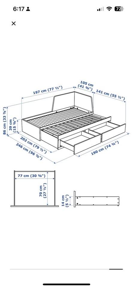 Extendable Twin Ikea Bed - photo 5