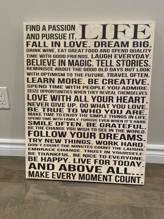 Inspirational Life Canvas