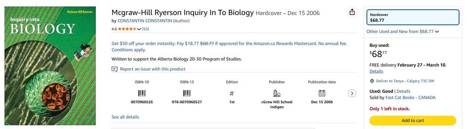 Inquiry Into Biology Textbook - Mcgraw-Hill Ryerson - photo 3