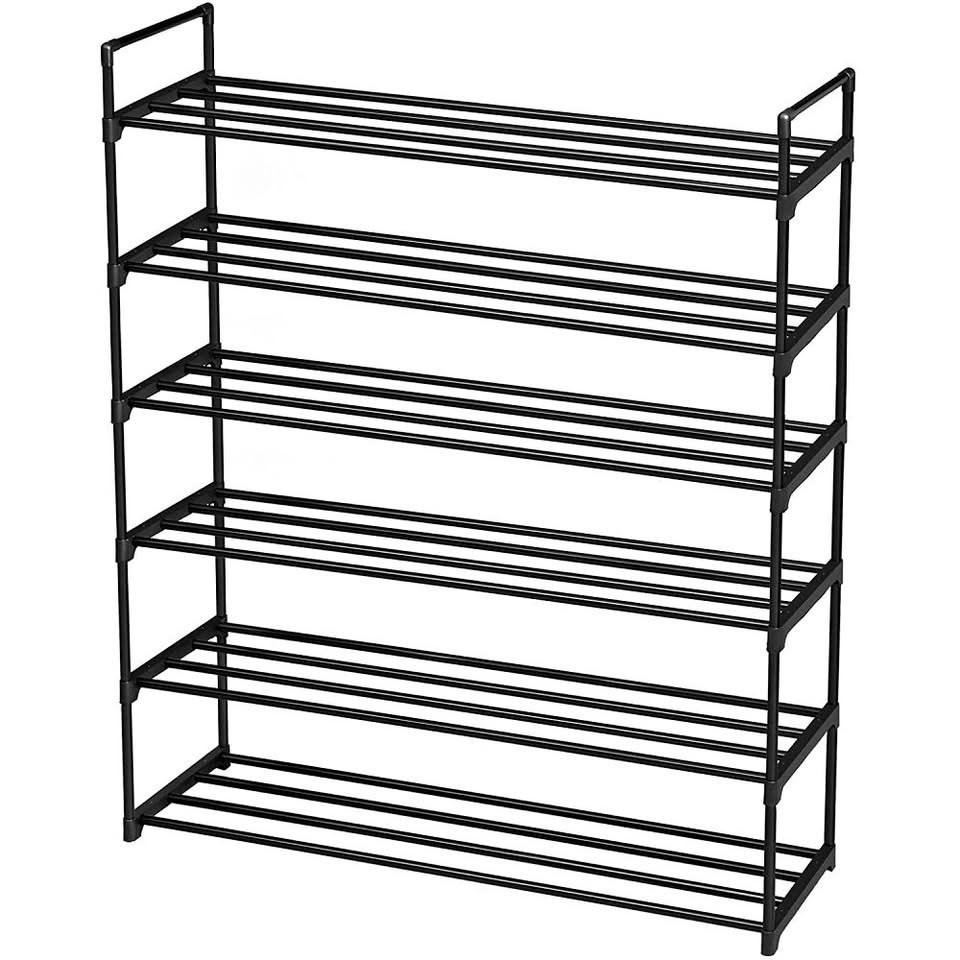 6 Tiers Shoe Rack Black - Brand New In The Box