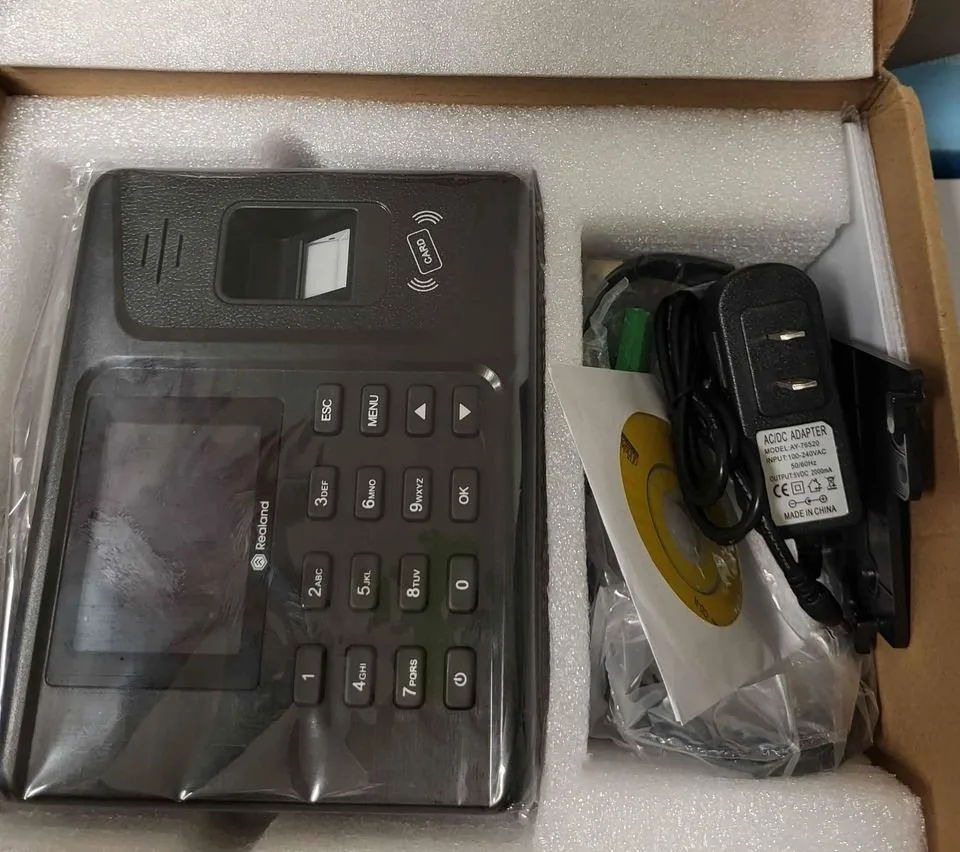 New in box time clock biometric finger print punch clock image indicator(2)