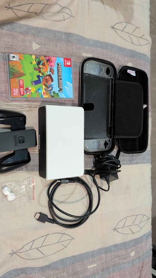Nintendo Switch OLED White w/ Minecraft & Accessories - photo 3