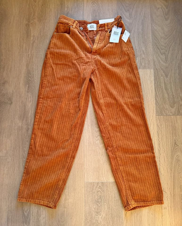 BNWT BDG High-Rise Baggy Corduroy Pants - Size 28