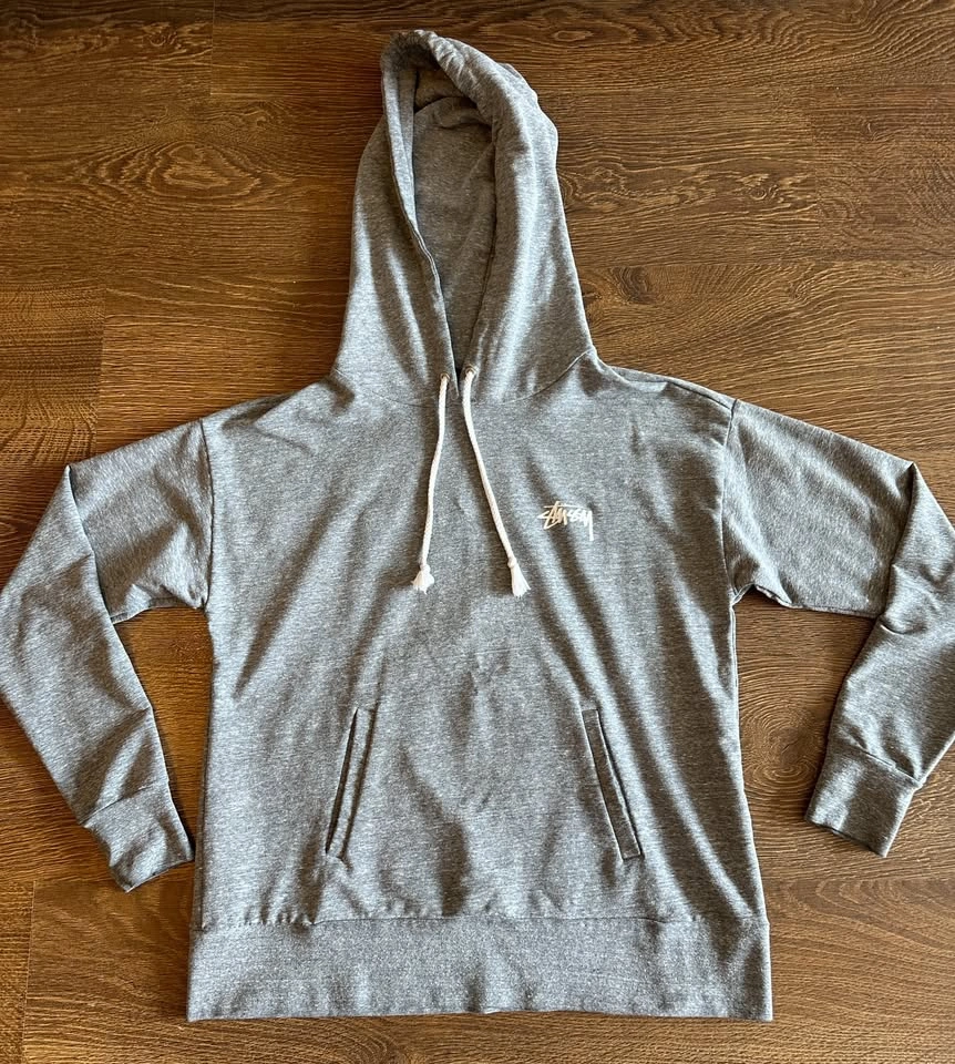 Stussy Vintage Gray Hoodie with Surf Back Graphic - Size S - photo 2