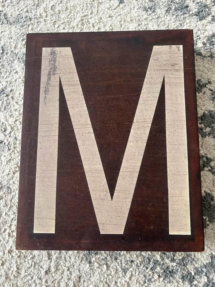 Decorative "M" Wooden Wall Art