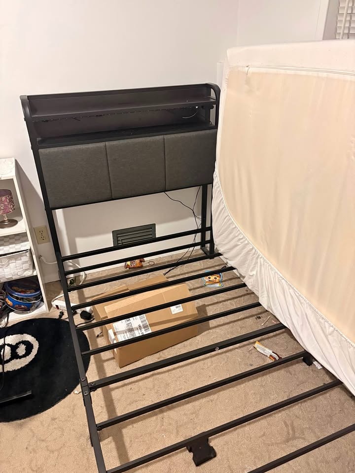 Single bed with LED