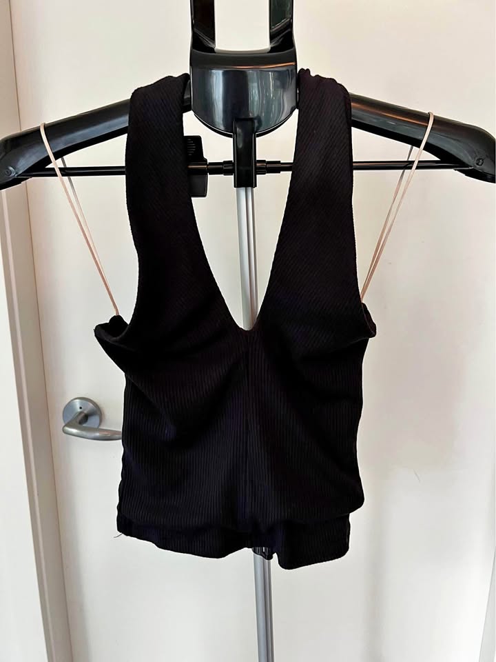 Wilfred Charcoal Ribbed Top