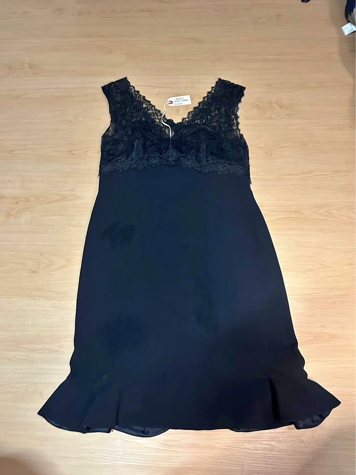 Rena Lange Black Lace Dress Size 10