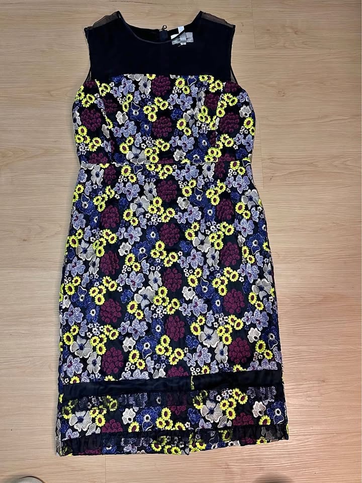 Erdem Floral Embroidered Dress & Jacket Set US 10