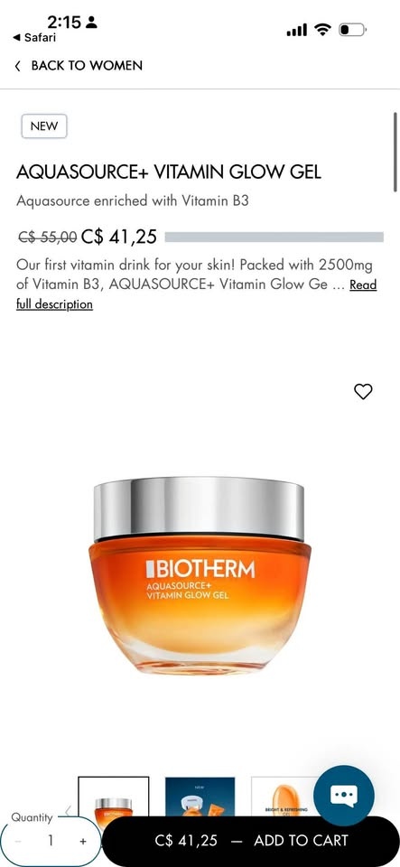 Biotherm Face Cream New Sealed