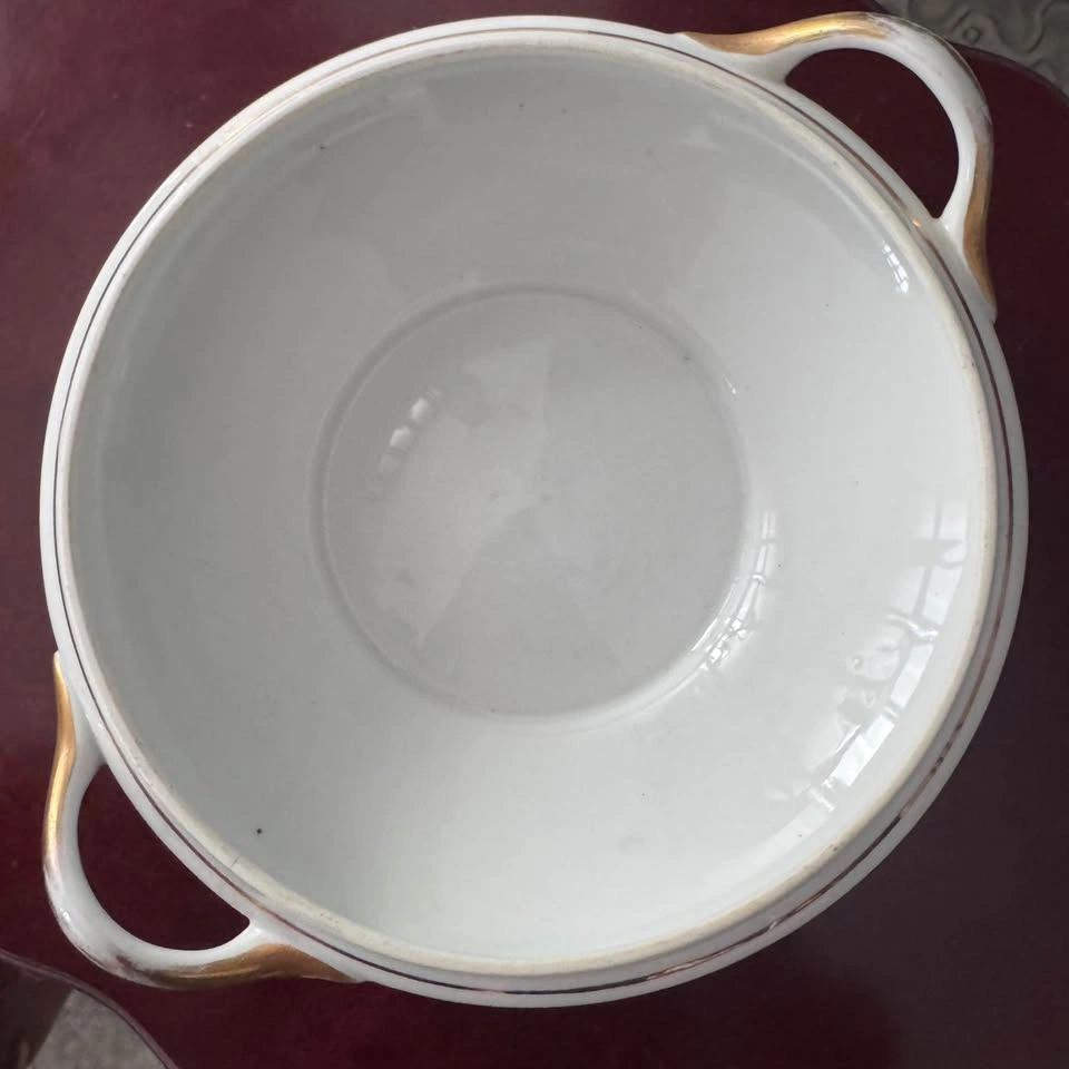 Vintage JS Maier Round Covered Vegetable Bowl: Floral Dinnerware - photo 3