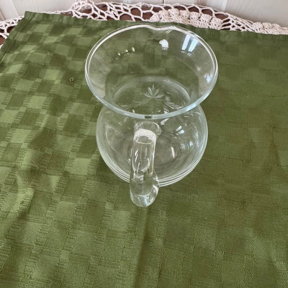 Vintage etched cream pitcher - photo 3
